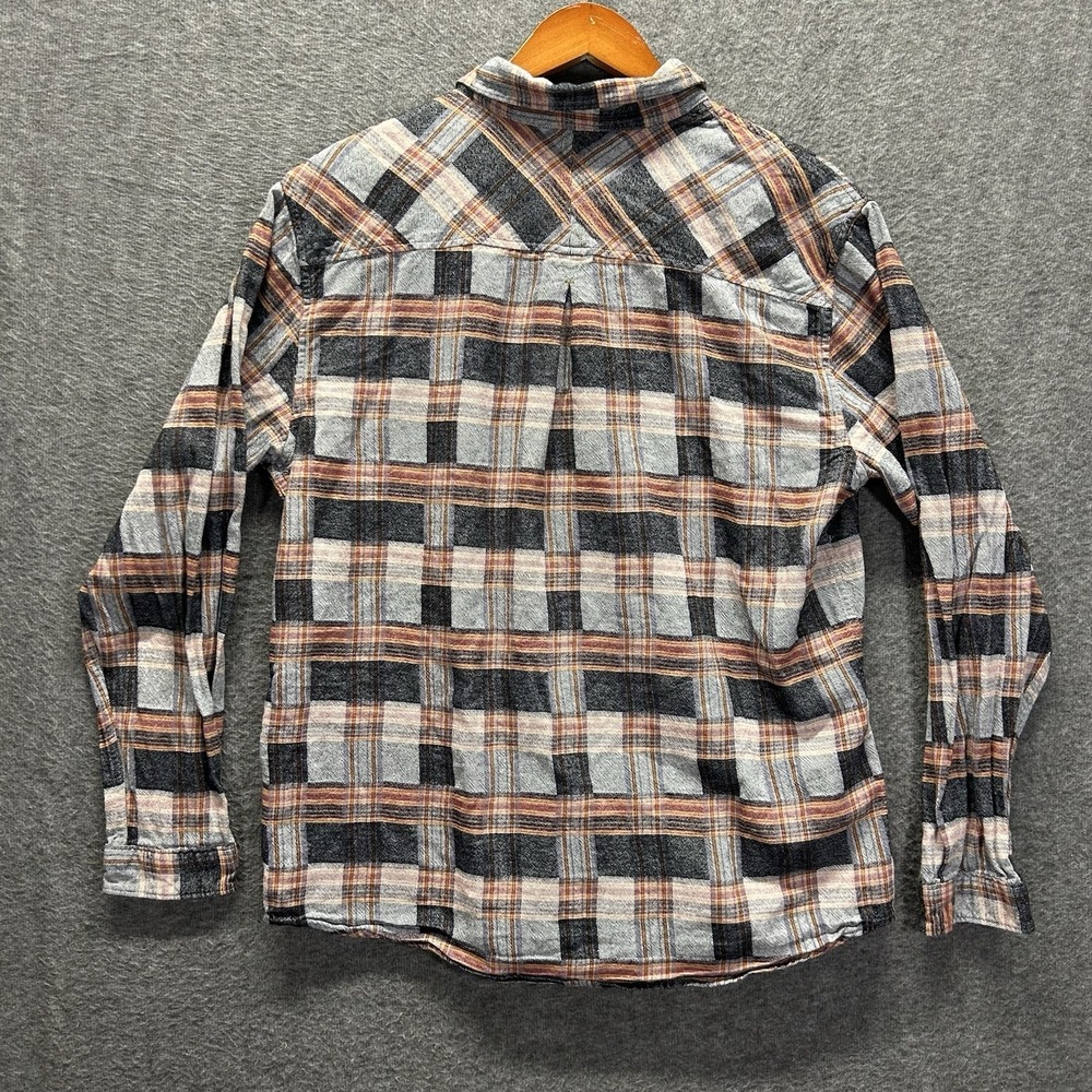 Carbon 2 Cobalt Shirt Men's Large Gray Plaid Long Sleeve Button Up Down Flannel - Picture 3 of 7